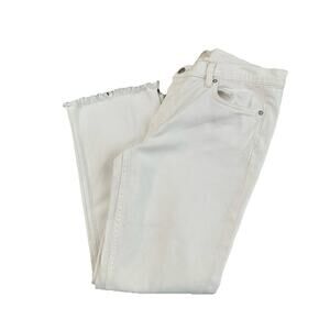 Free People We The Free Austen Jean Raw Hem Straight Natural White Size 31